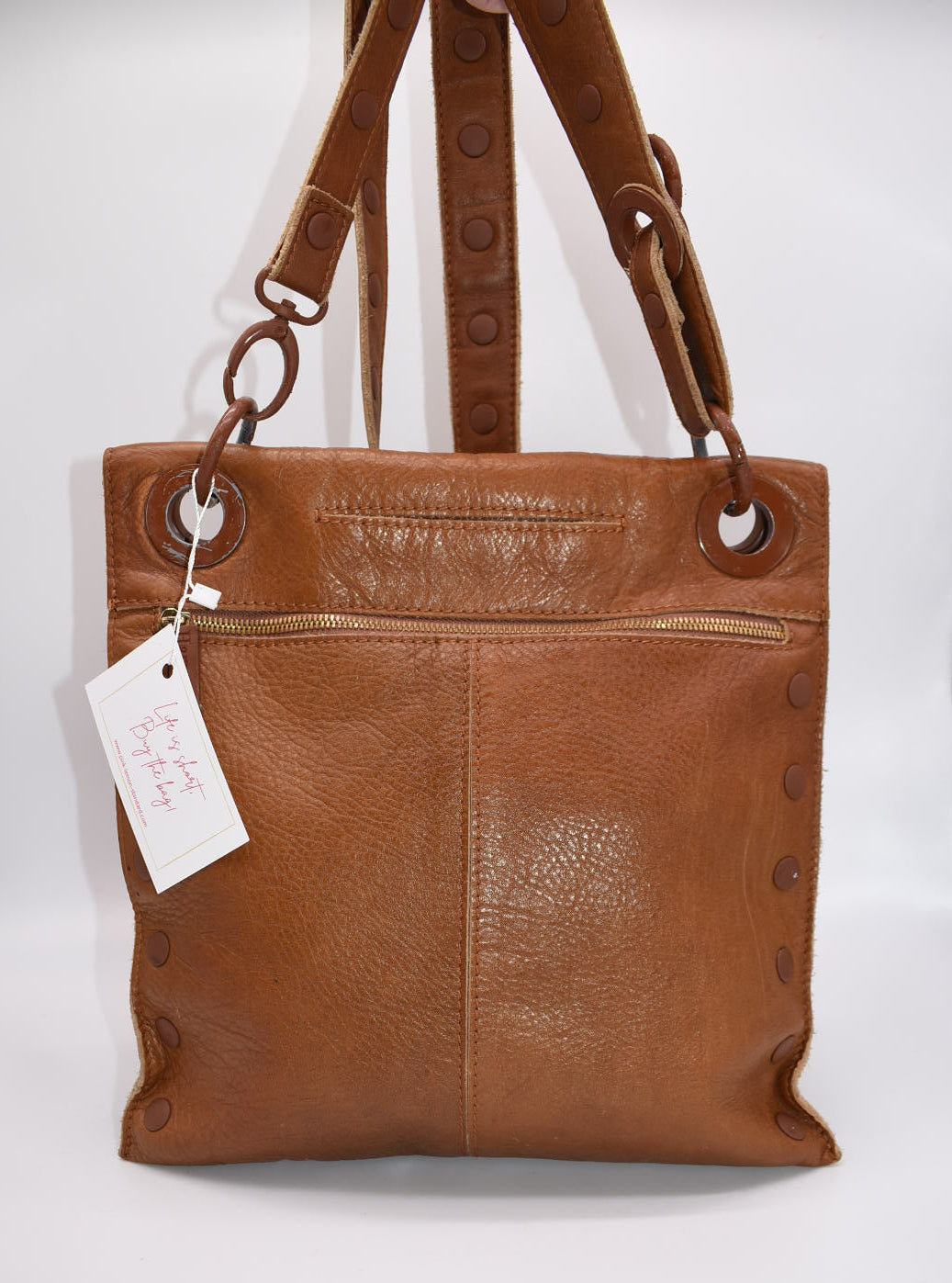 Hammit Leather Reversible Dune Crossbody Bag