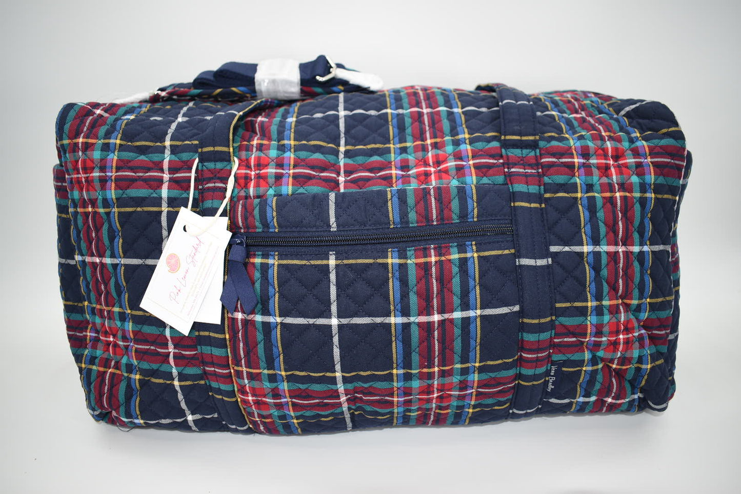 Vera Bradley Large Travel Duffel Bag in "Tartan Plaid" Pattern