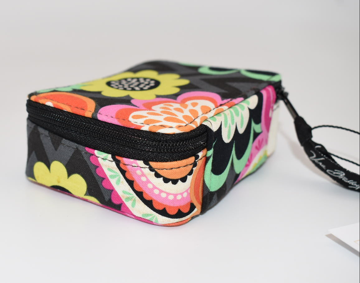 Vera Bradley Travel Pill Organizer Case in "Ziggy Zinnia" Pattern