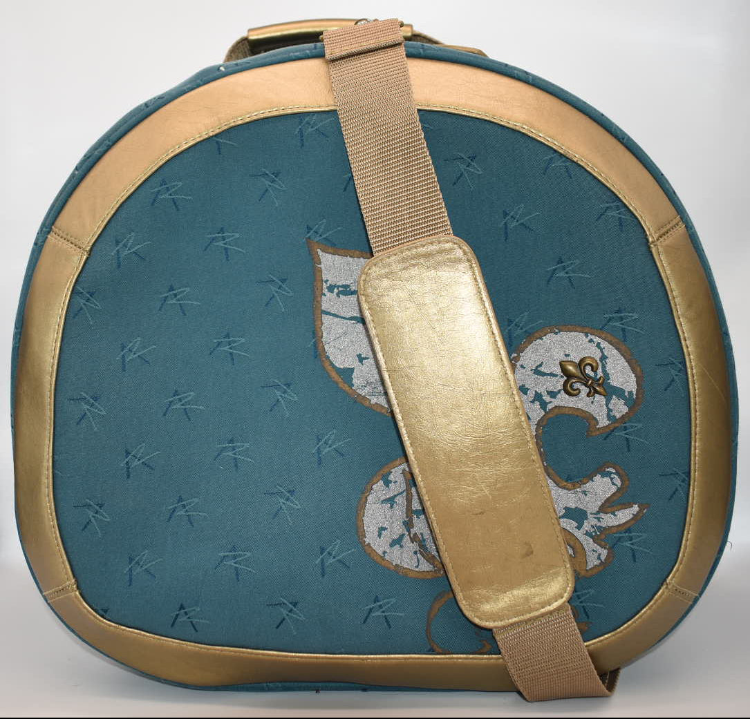 Vintage Arizona Round Weekend Luggage Bag with Fleur de Lis