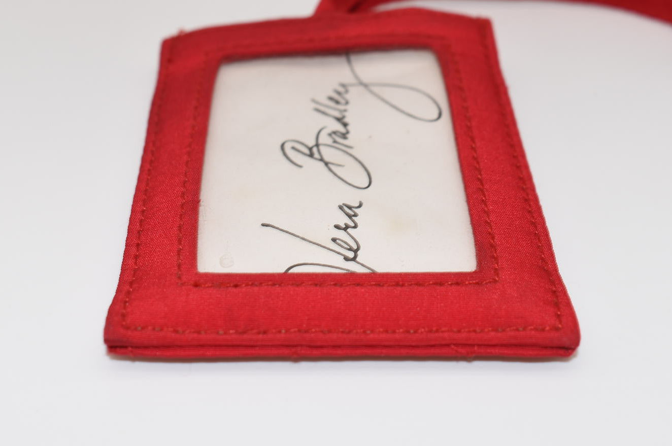 Vera Bradley Microfiber Red Luggage Tag