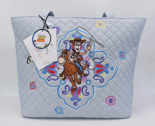 Vera Bradley Denim Small Vera Tote Bag in "Andy's Room"
