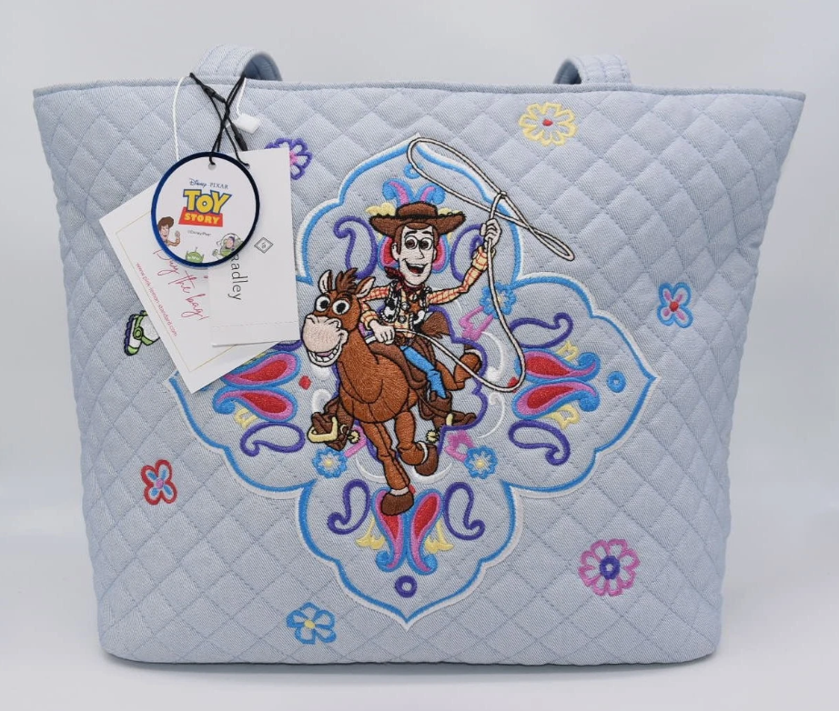 Vera Bradley Denim Small Vera Tote Bag in "Andy's Room"
