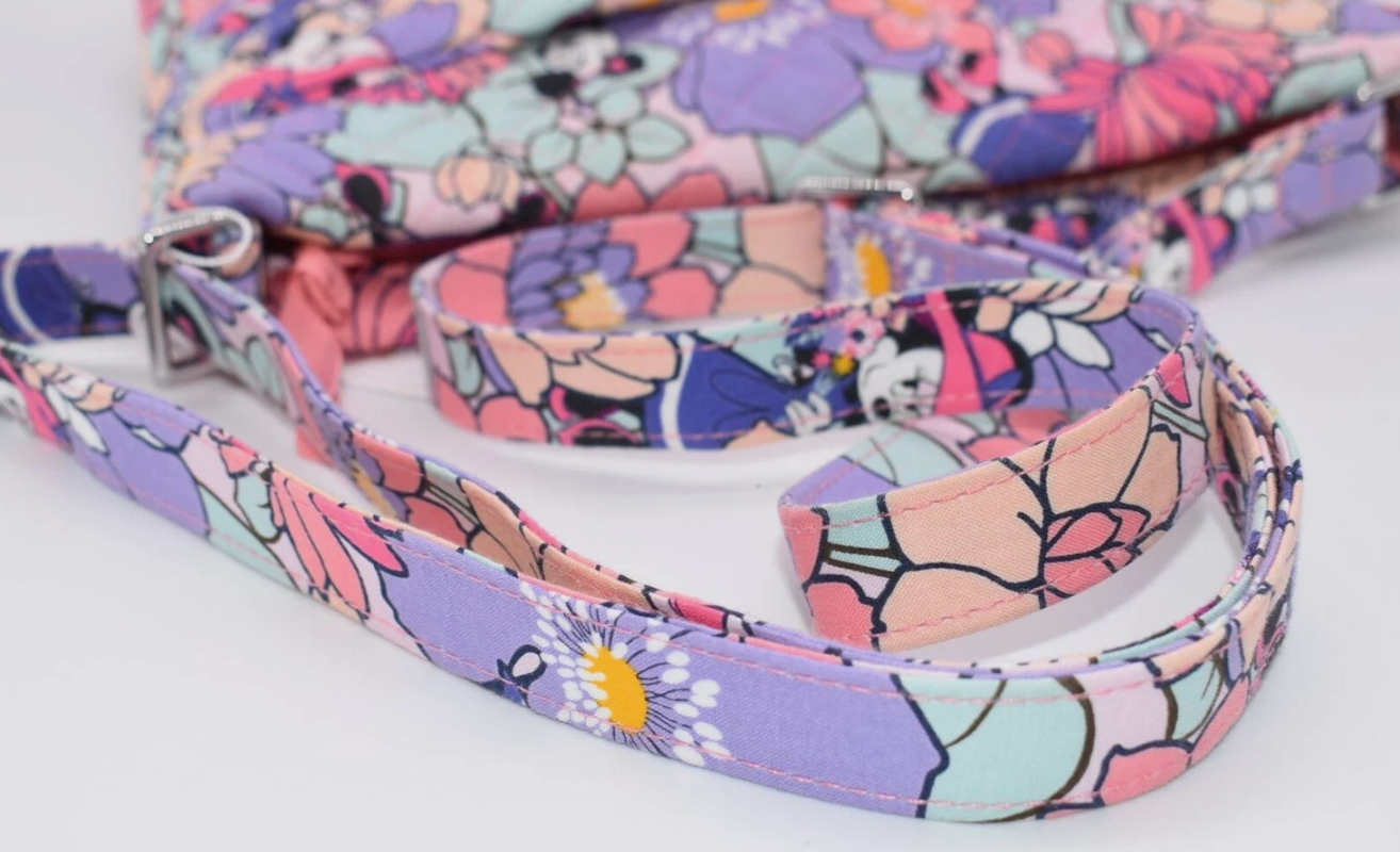Vera Bradley Triple Zip Hipster Crossbody Bag in "Minnie's Garden Party" Pattern
