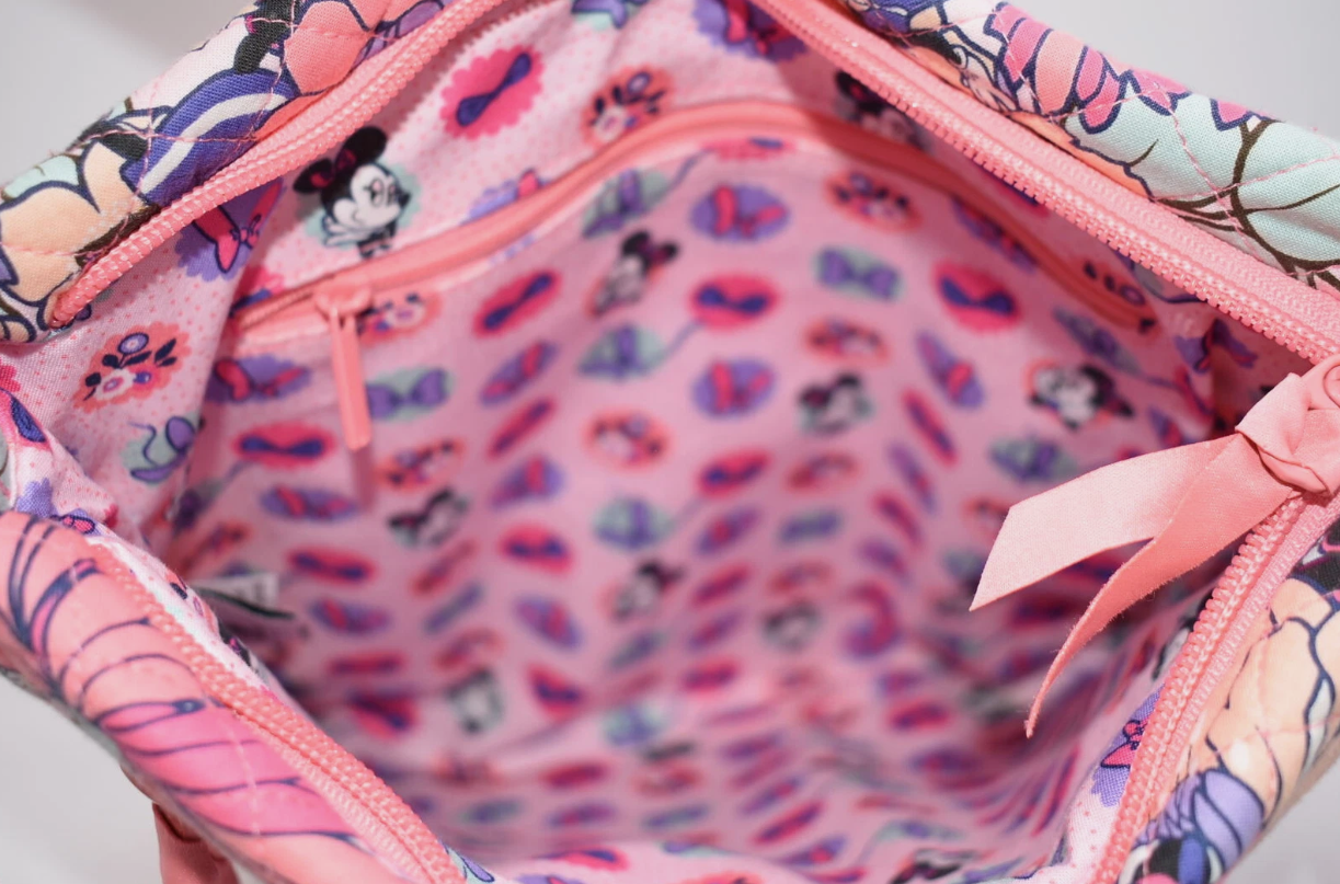 Vera Bradley Triple Zip Hipster Crossbody Bag in "Minnie's Garden Party" Pattern