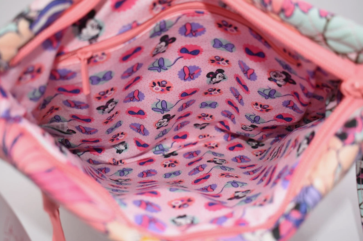 Vera Bradley Triple Zip Hipster Crossbody Bag in "Minnie's Garden Party" Pattern