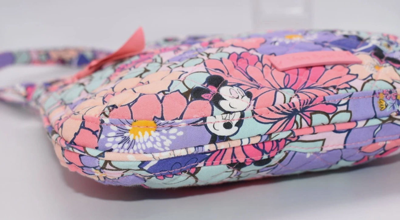 Vera Bradley Triple Zip Hipster Crossbody Bag in "Minnie's Garden Party" Pattern