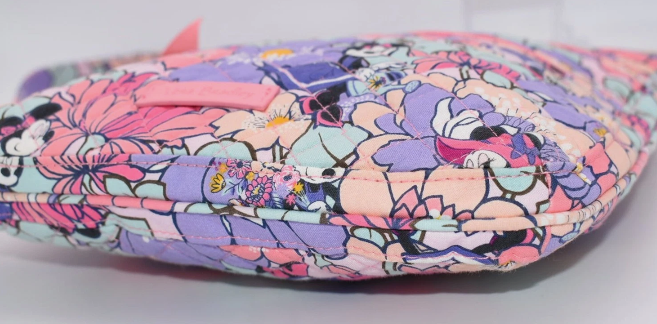 Vera Bradley Triple Zip Hipster Crossbody Bag in "Minnie's Garden Party" Pattern
