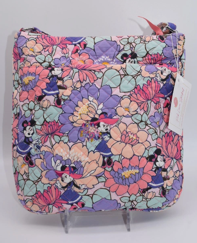 Vera Bradley Triple Zip Hipster Crossbody Bag in "Minnie's Garden Party" Pattern