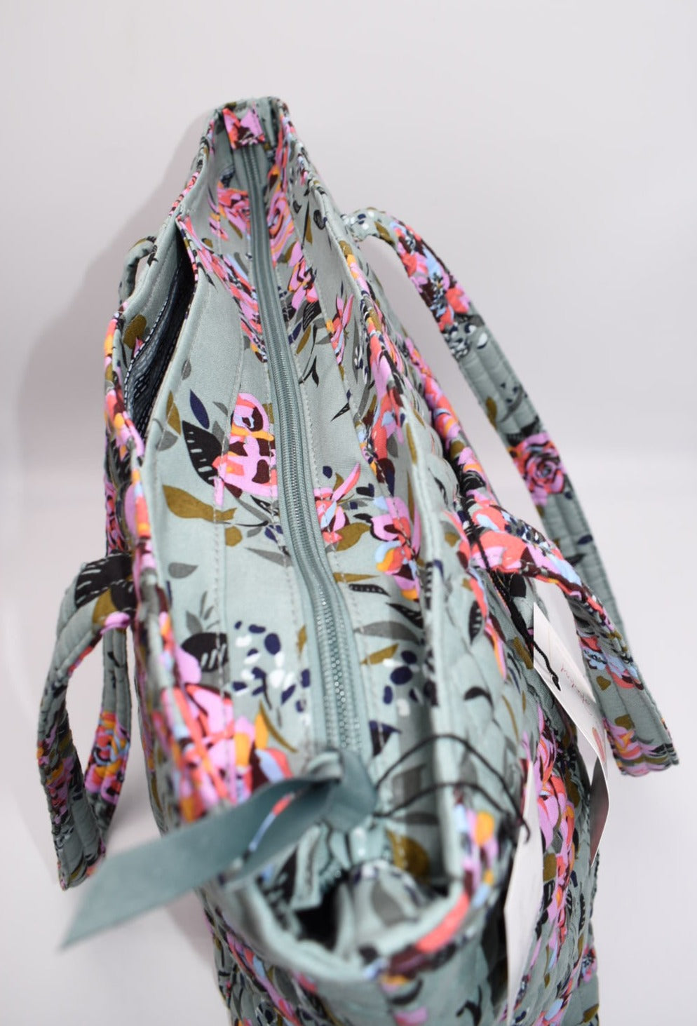 Vera Bradley Large Vera Tote Bag in "Rosy Outlook" Pattern
