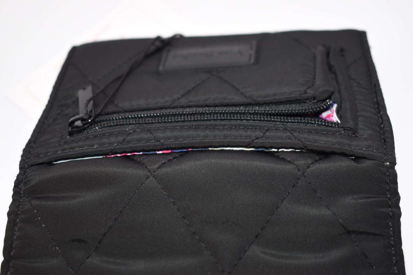 Vera Bradley Black Ultralight RFID Tri-Fold Wallet