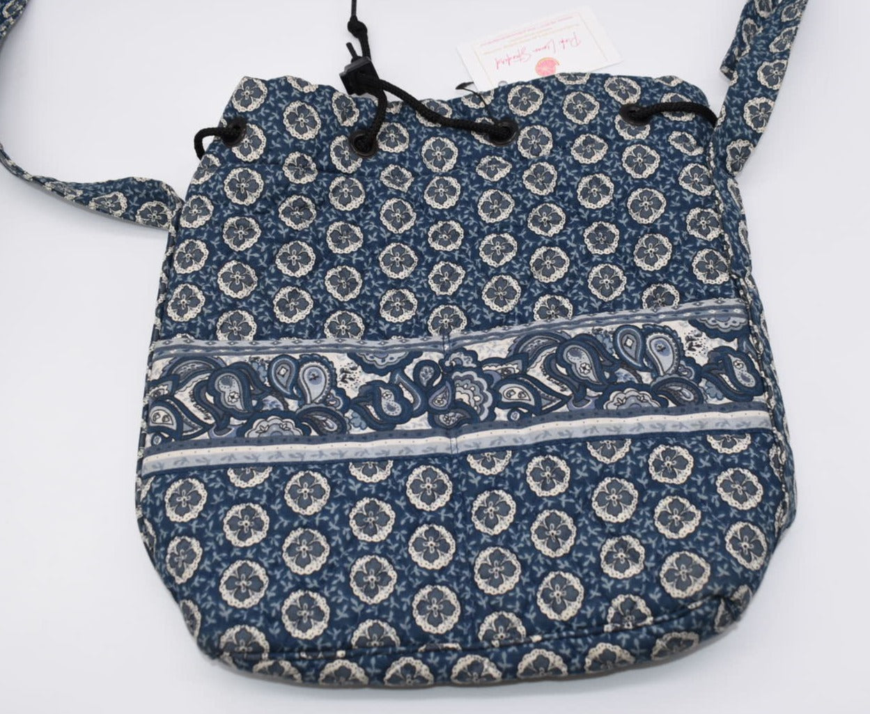 Vintage & Rare Drawstring Bucket Style Bag in "Indigo -1997" Pattern