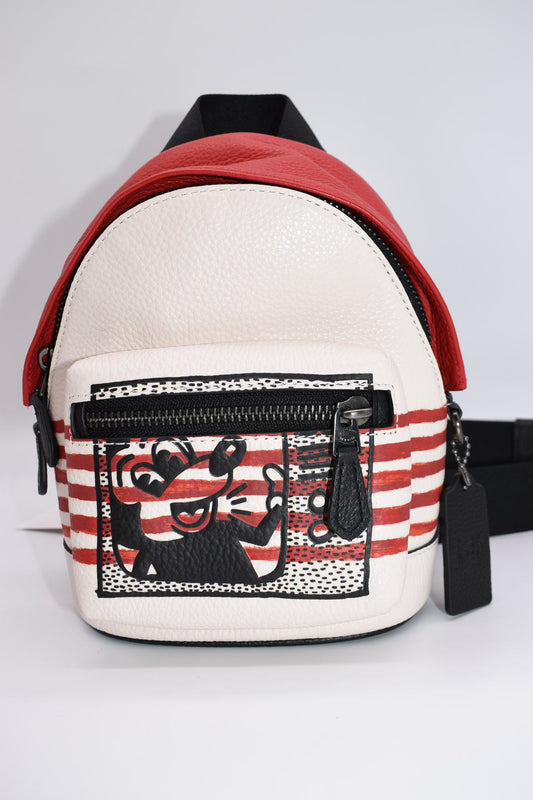 Coach Mickey Mouse X Keith Haring Small West Backpack Crossbody