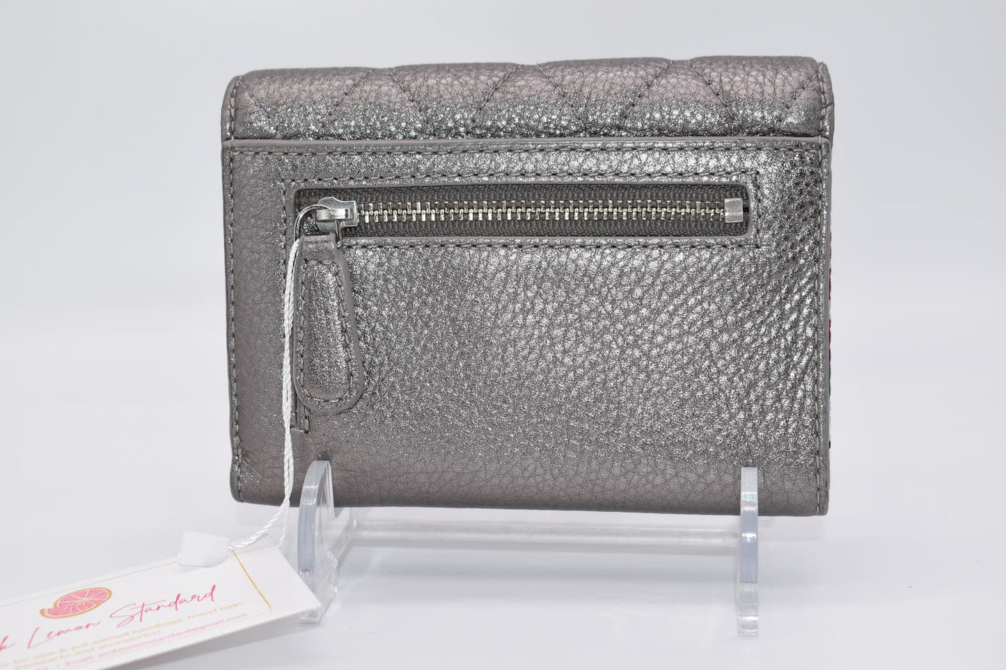 Vera Bradley Leather Riley Compact Wallet in "Caspian Sea" Pattern