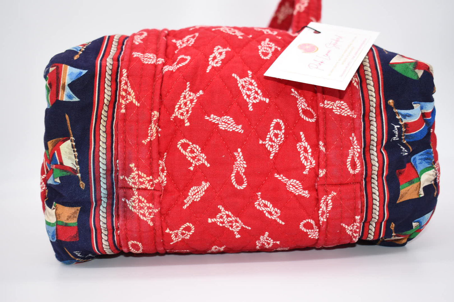 Vera Bradley Handbag/Shoulder Bag in "Regatta Red Knots" Pattern