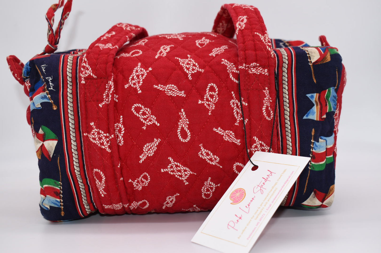 Vera Bradley Handbag/Shoulder Bag in "Regatta Red Knots" Pattern