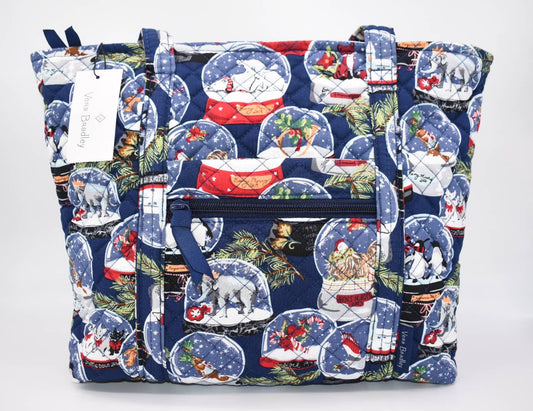 Vera Bradley Small Vera Tote Bag in "Snow Globes" Pattern