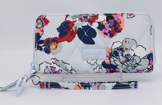 Vera Bradley Ultralight RFID Accordion Wristlet in "Exuberant Floral" Pattern