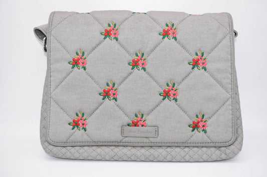 Vera Bradley Iconic Turnabout Crossbody Bag in Denim Gray
