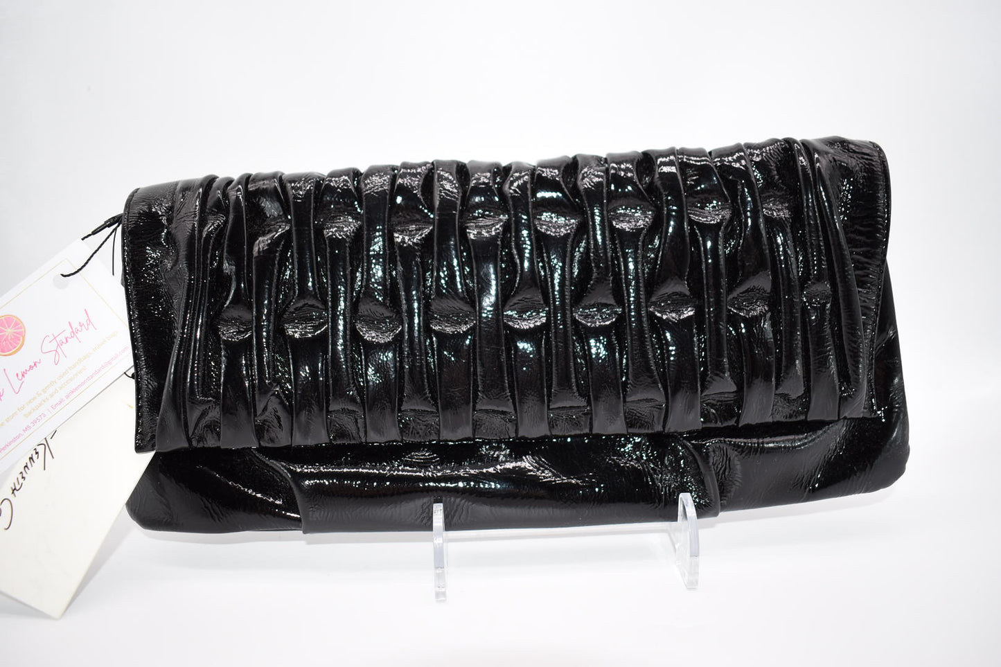 Kenneth Cole Black Leather Clutch Bag