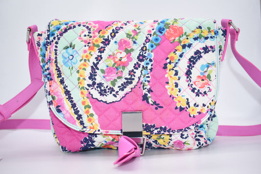 Vera Bradley Iconic Carson Crossbody Bag in "Wildflower Paisley" Pattern