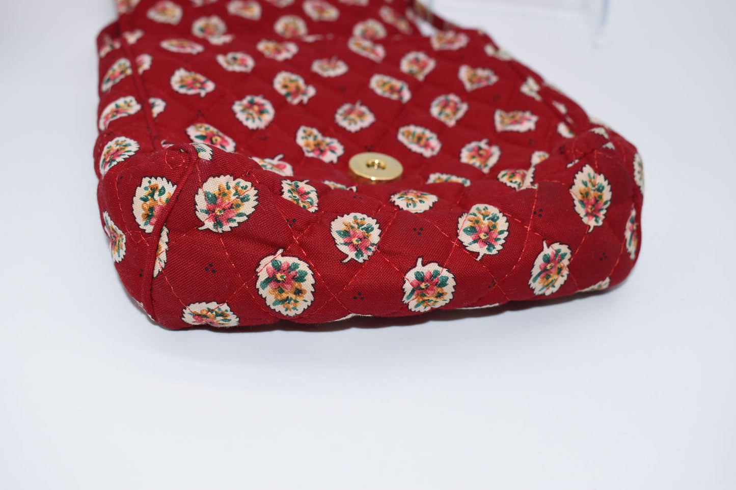 Vera Bradley Vintage Small Crossbody Bag in "Red Leaf" Pattern