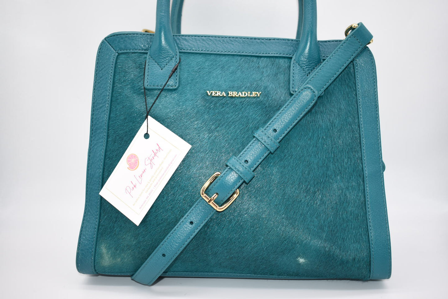 Vera Bradley Teal Natalie Leather Crossbody Bag
