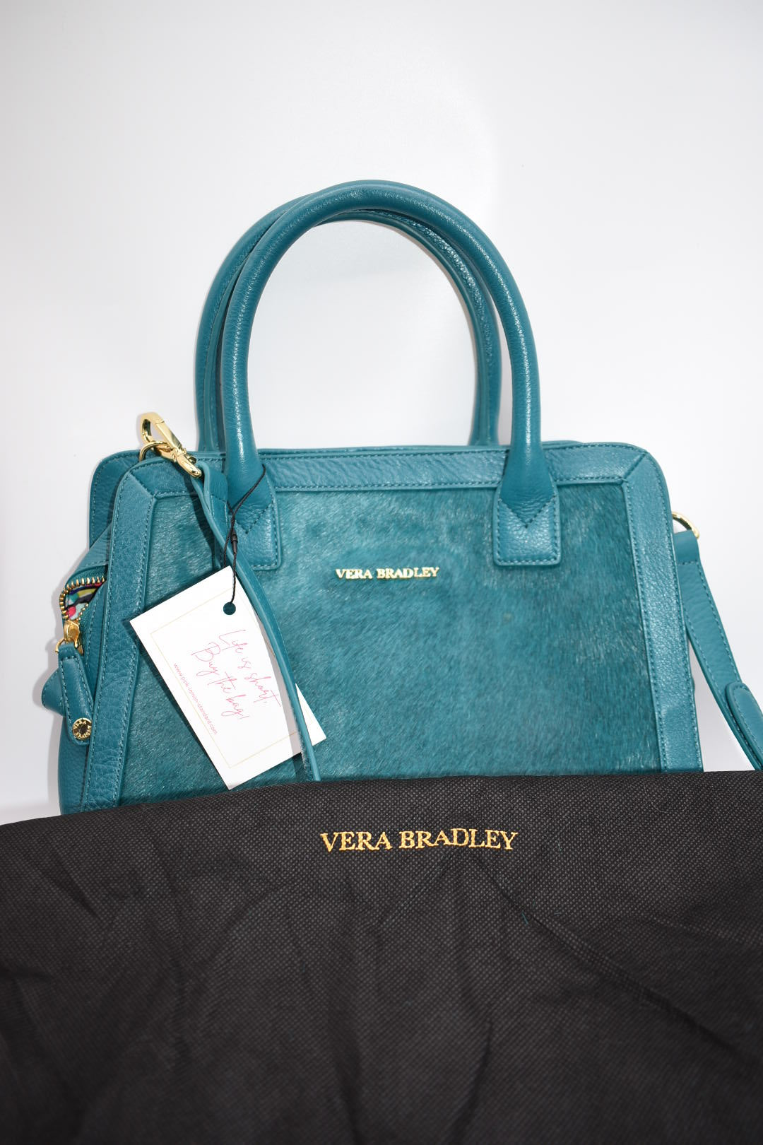 Vera Bradley Teal Natalie Leather Crossbody Bag – Pink Lemon Standard