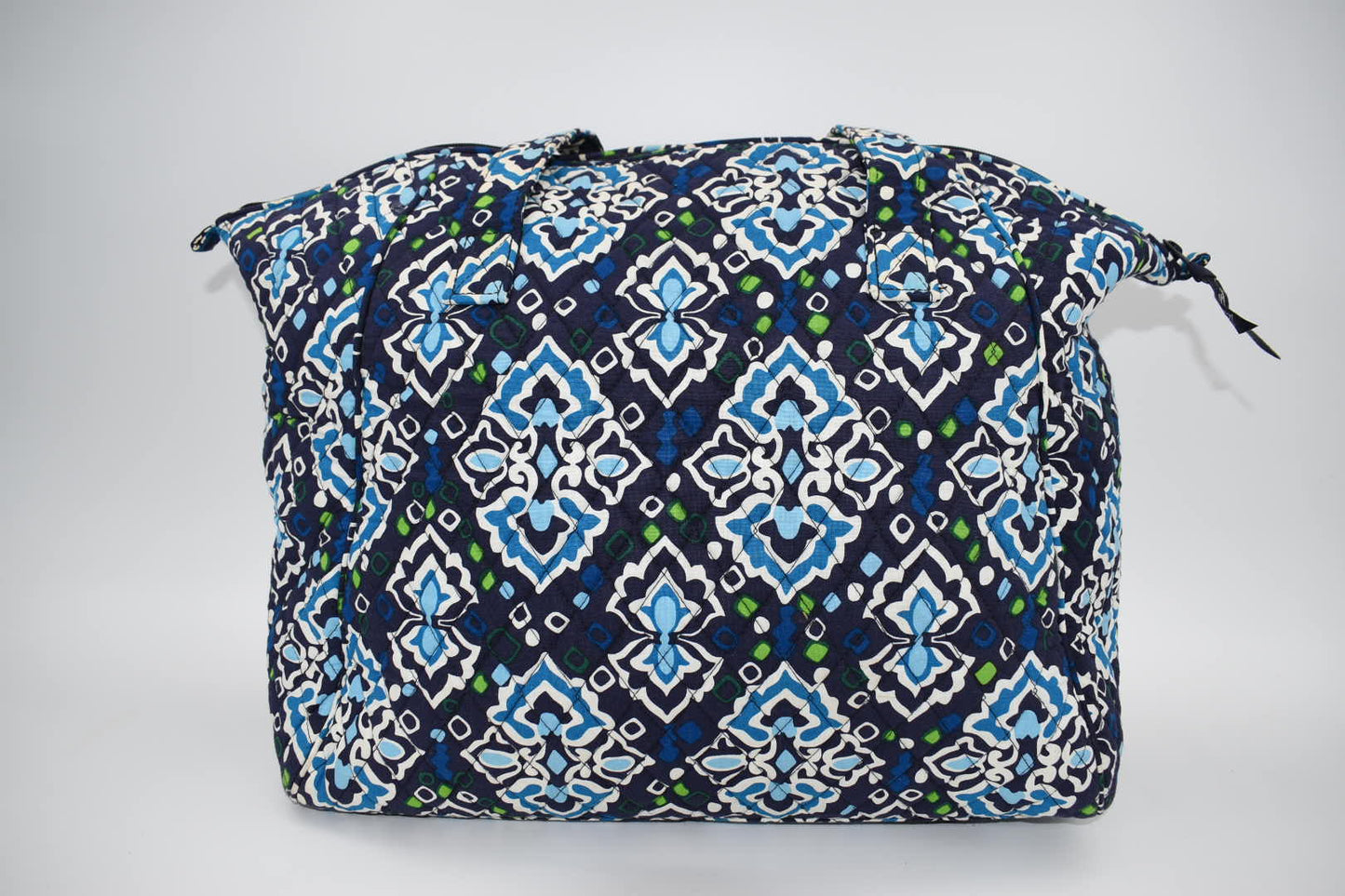 Vera Bradley Large Travel Tote Bag in "Ink Blue" Pattern