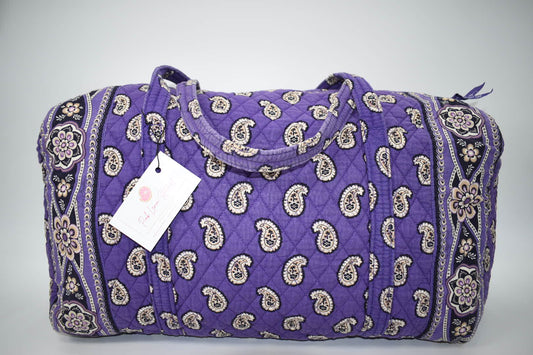 Vera Bradley Large Duffel Bag in "Simply Violet" Pattern