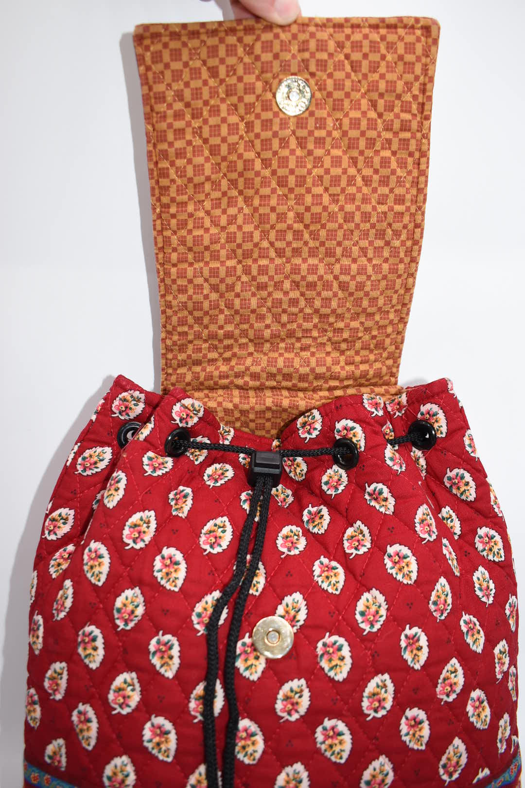 Vera Bradley "Mimi" Backpack in "Red Leaf" Pattern