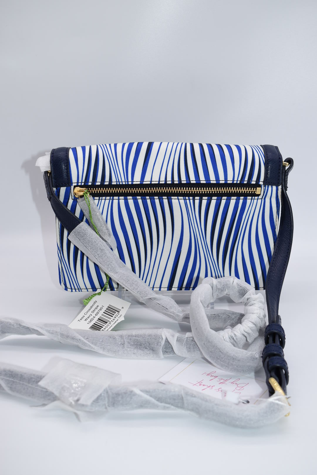 Vera Bradley Tess Crossbody Bag in "Wavy Stripe" Pattern