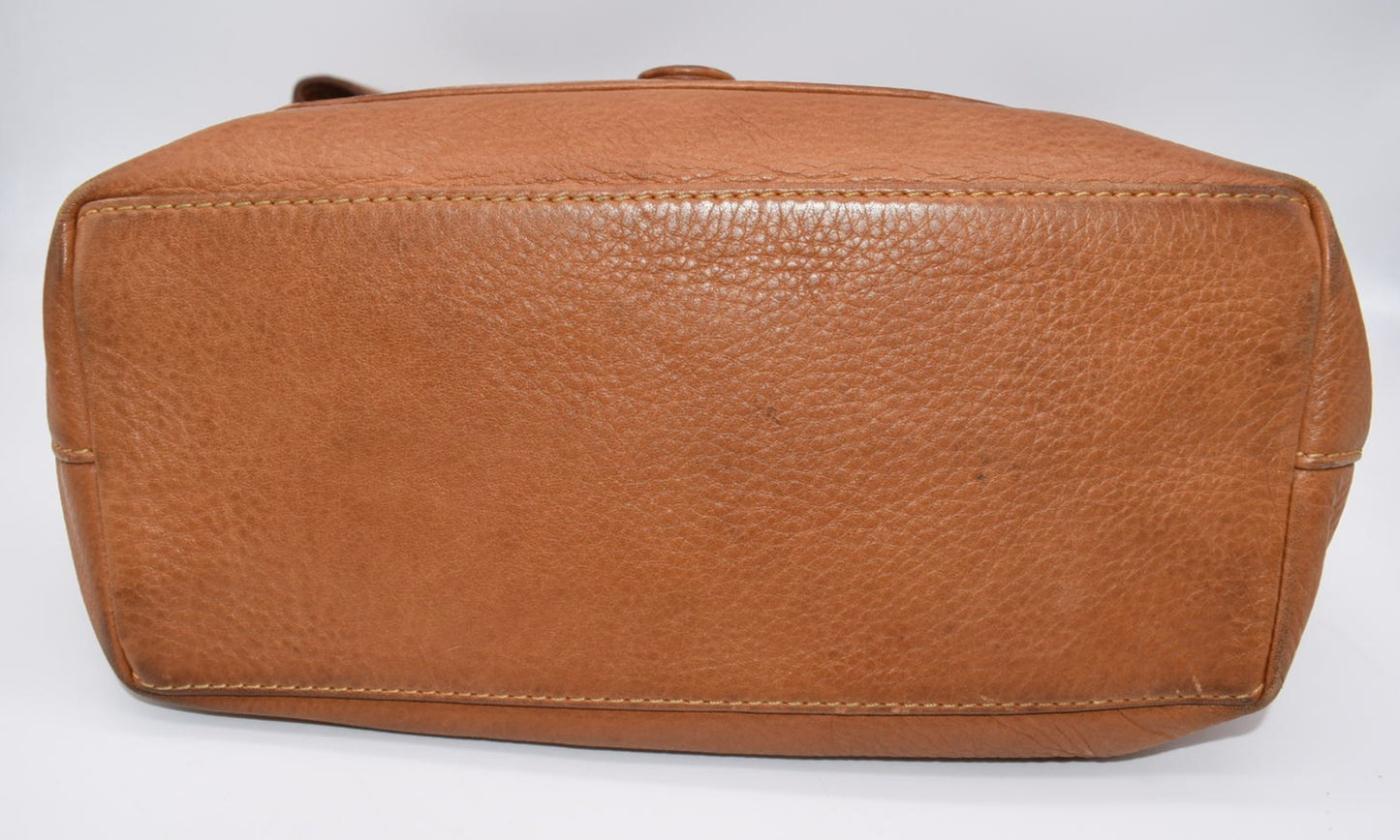 Vintage Dooney & Bourke Pebbled Leather Flap Shoulder Handbag - Sale