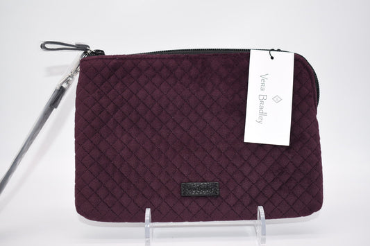 Vera Bradley Velvet Iconic Pouch Wristlet in "Blackberry Wine"