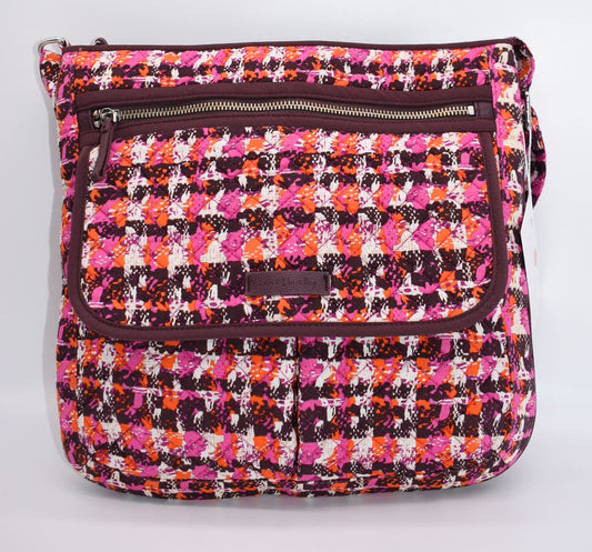 Vera Bradley Double Zip Mailbag Crossbody Bag in "Houndstooth Tweed"