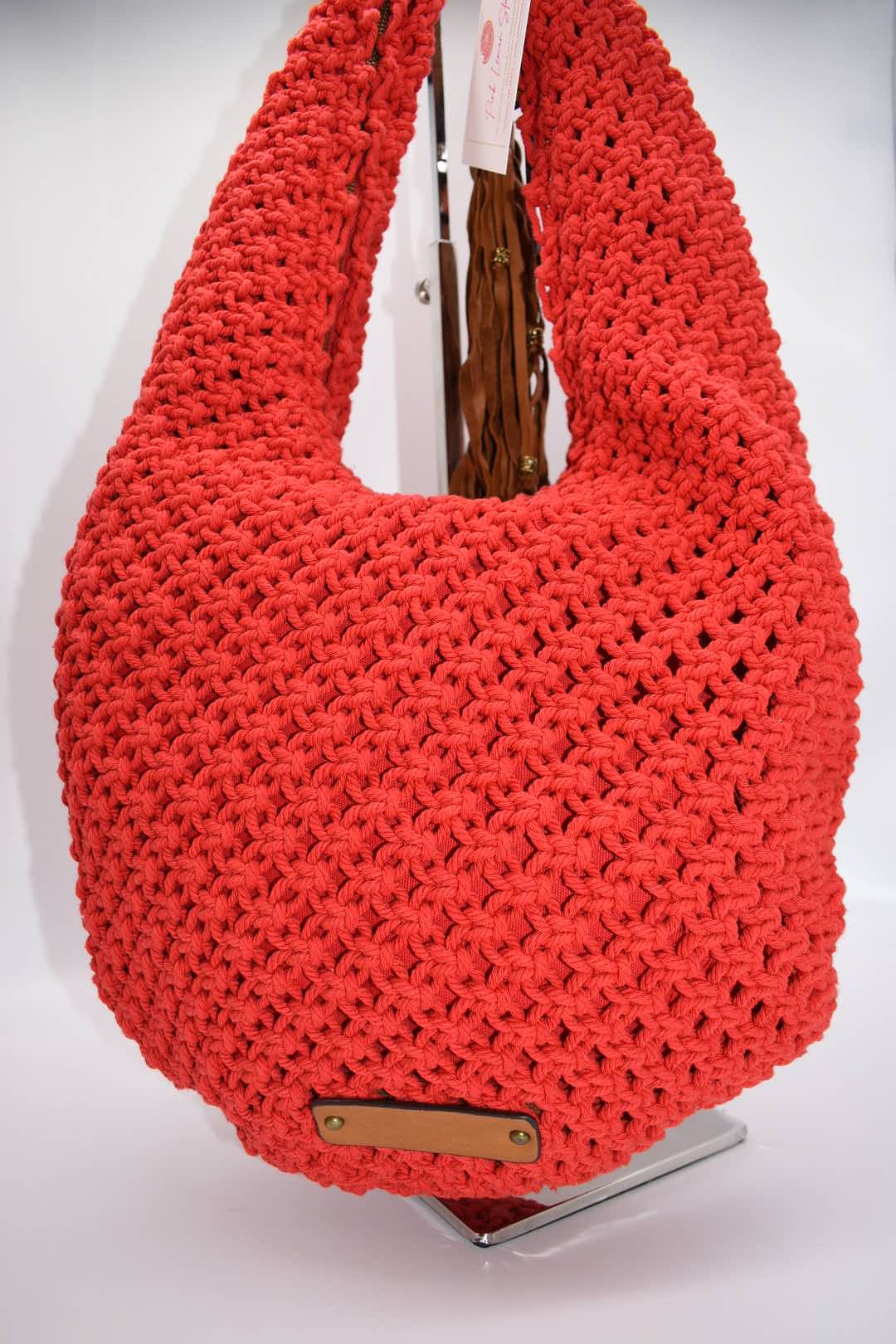 LUCKY Brand Boho Crochet Red Shoulder Bag