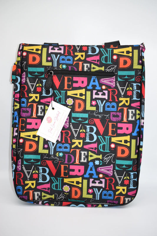 Vera Bradley Frill Laptop Travel Tote Bag in "From A to Vera" Pattern