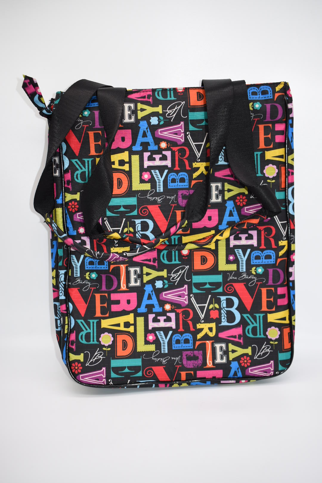 Vera Bradley Frill Laptop Travel Tote Bag in "From A to Vera" Pattern
