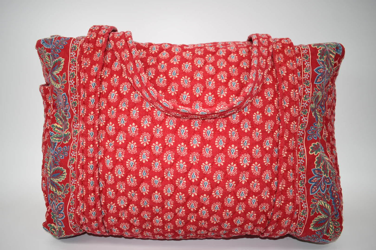 Vera Bradley Large Duffel Bag in "Classic Red-1998" Pattern