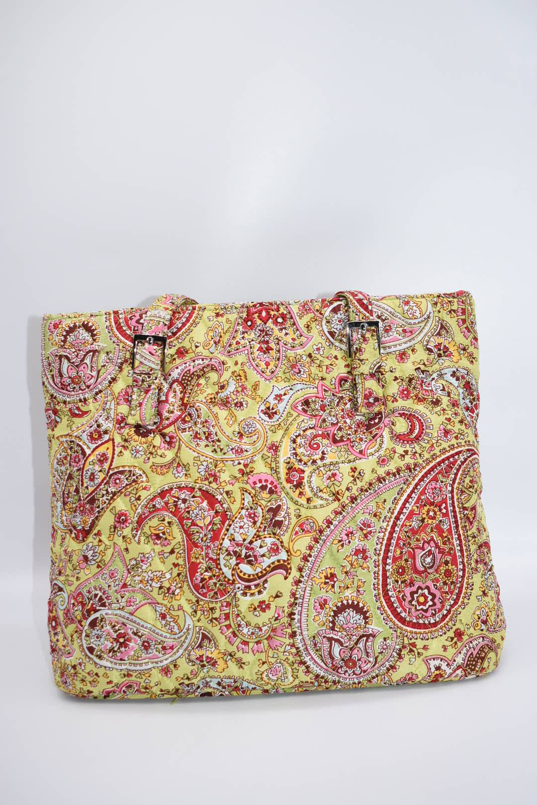 Vera Bradley Limited Edition Silk Tote Bag in "Pistachio Paisley"