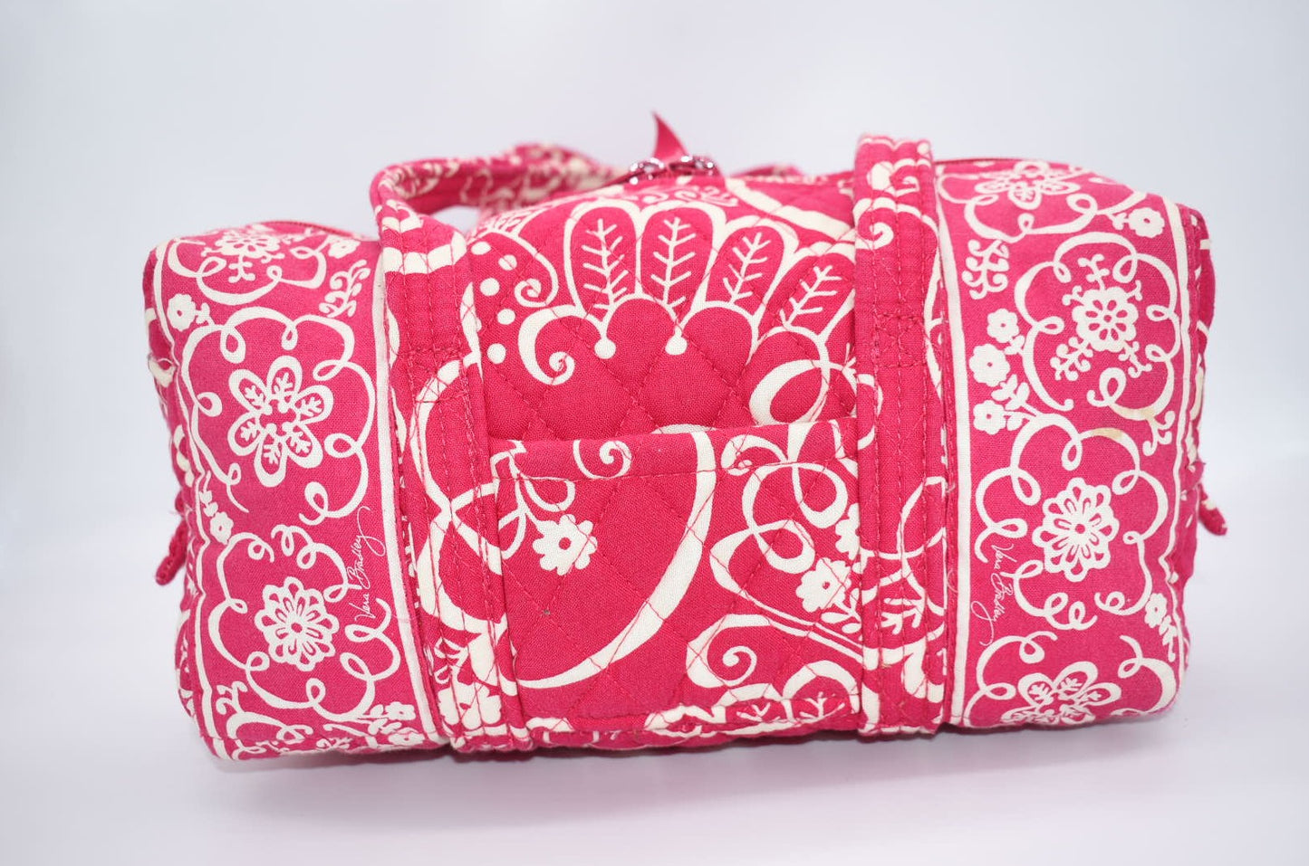 Vera Bradley 100 Handbag/ Shoulder Bag in "Twirly Birds-Pink" Pattern