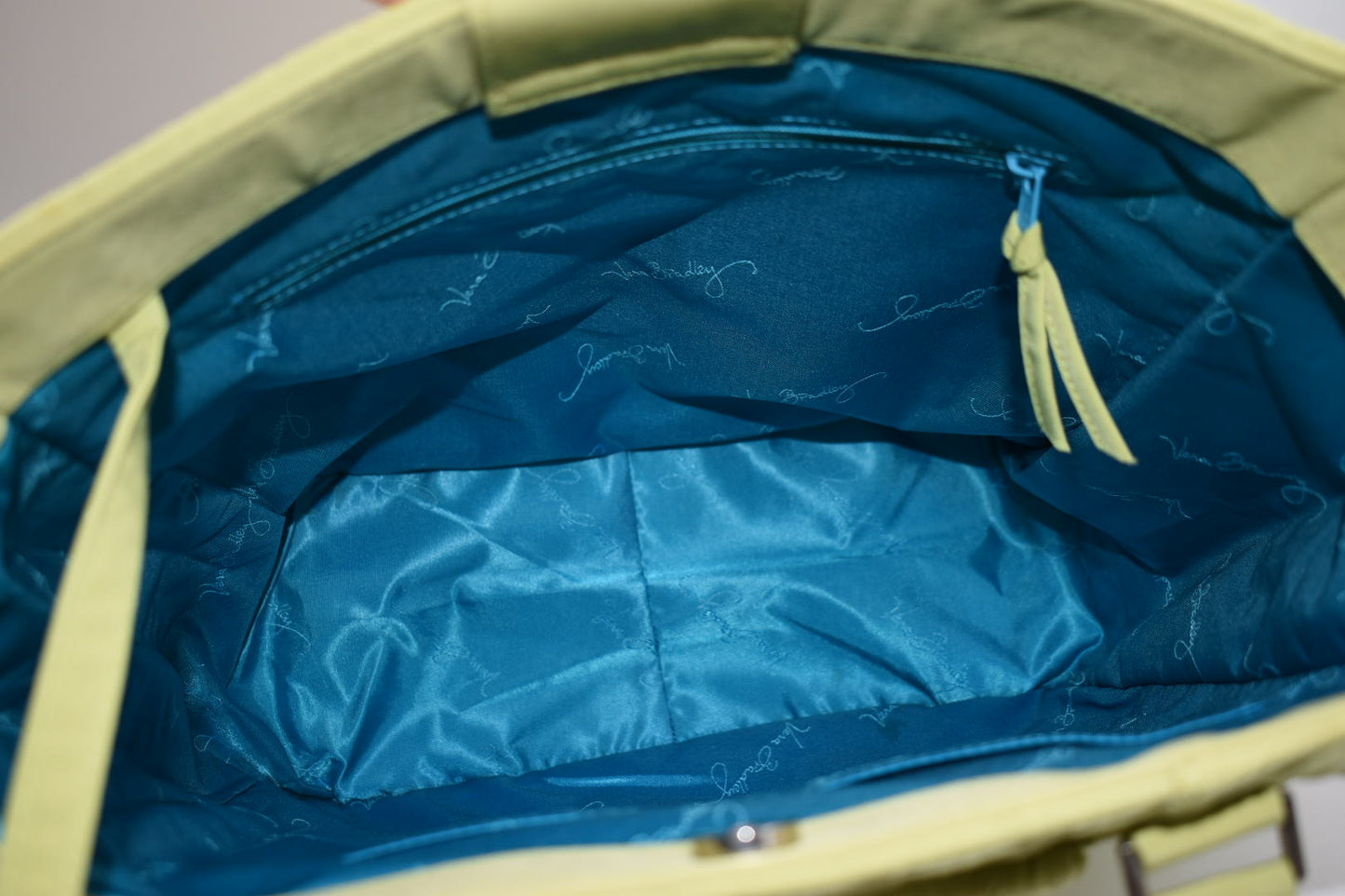 Vera Bradley Microfiber Turnlock Tote Bag in "Key Lime"
