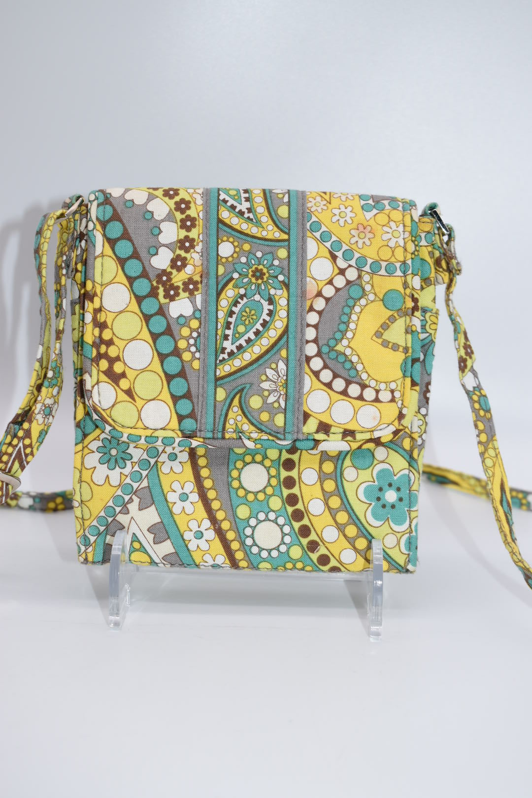 Rare Vera Bradley Mini Crossbody Bag in "Lemon Parfait" Pattern