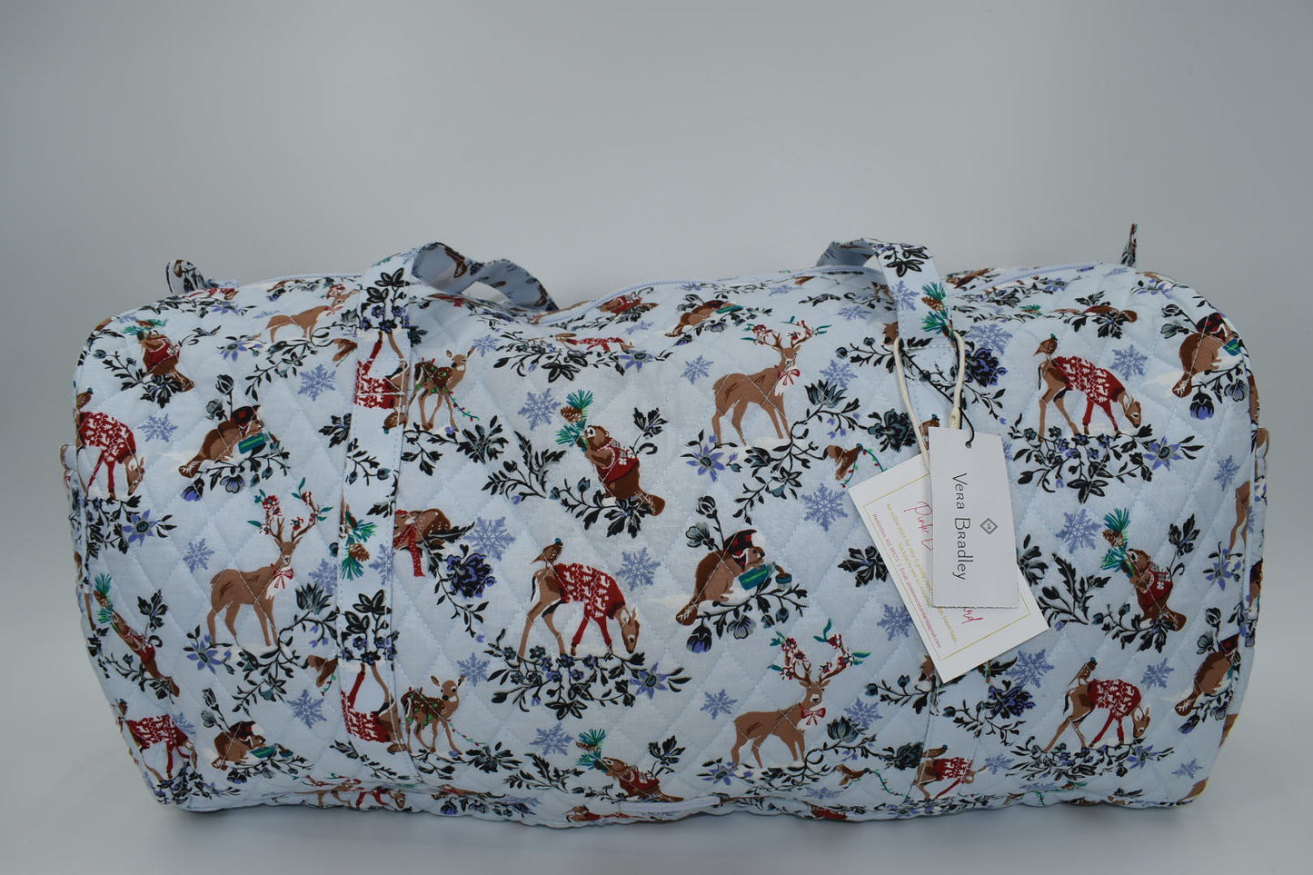 Vera Bradley Large Traveler Duffel Bag in "Merry Mischief" Pattern