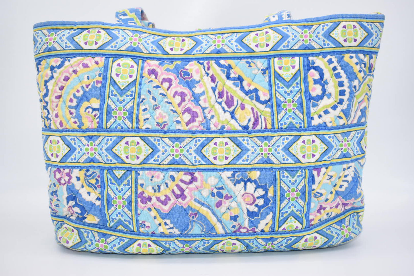 Vera Bradley Tic Tac Tote Bag in "Capri Blue" Pattern