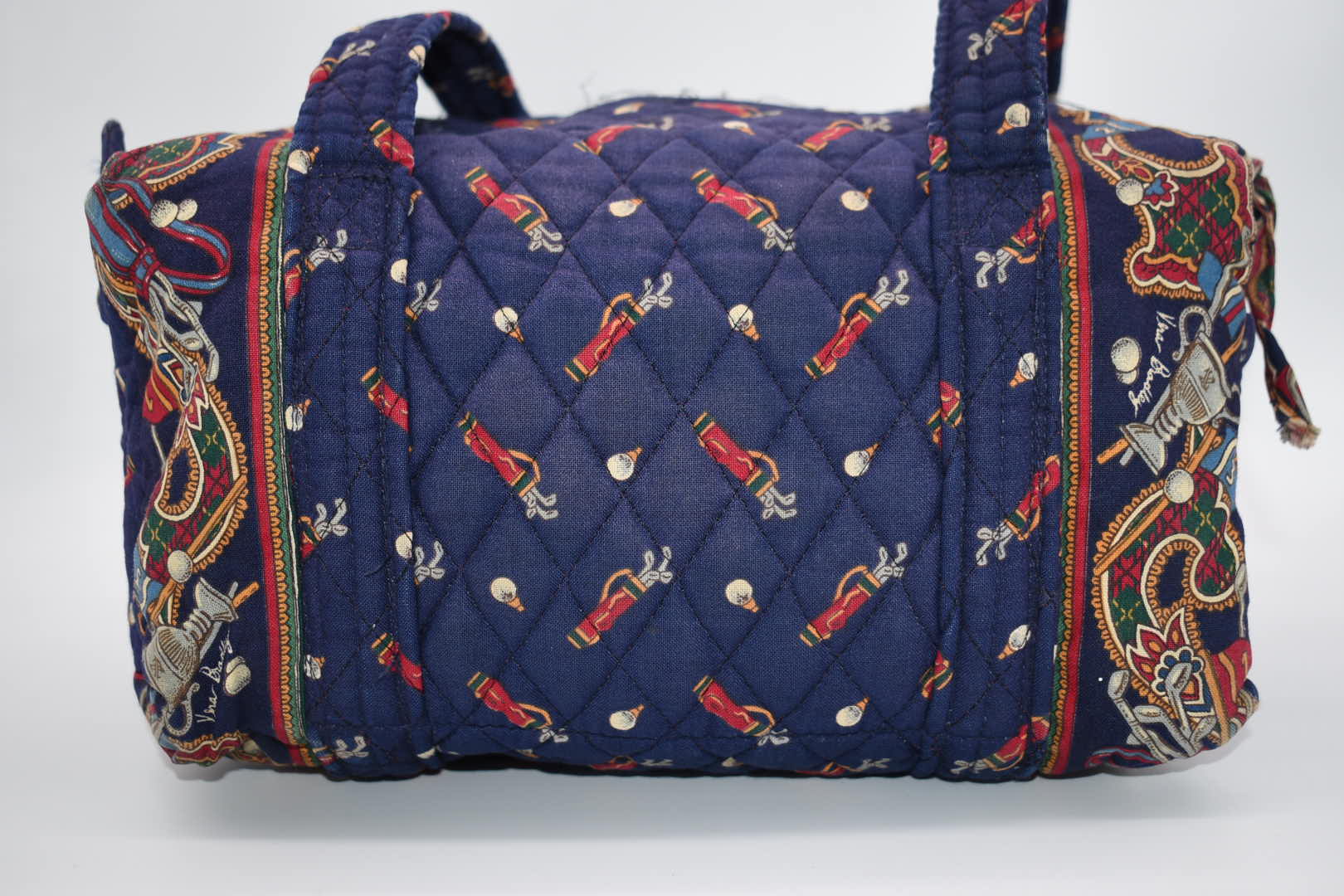 Vintage Vera Bradley "Golf Navy 1995" Handbag / Shoulder Bag Pink