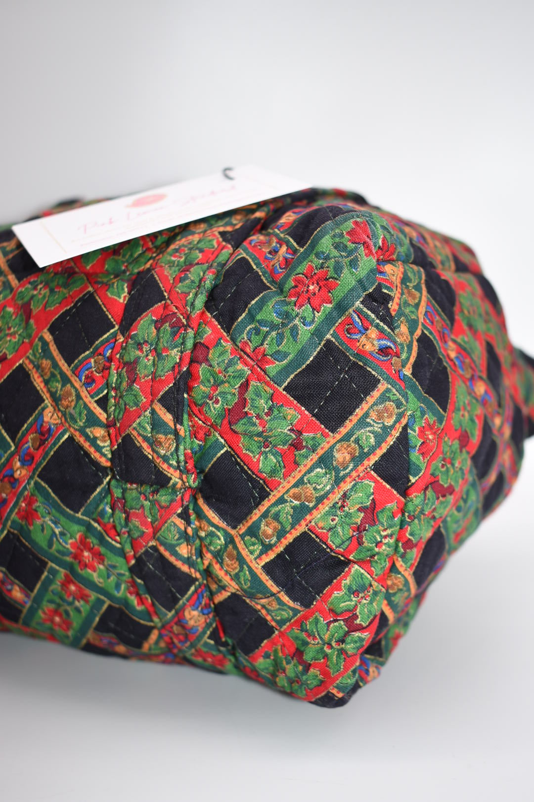 Vintage Vera Bradley Shoulder Bag in "Noel Coordinate" Pattern