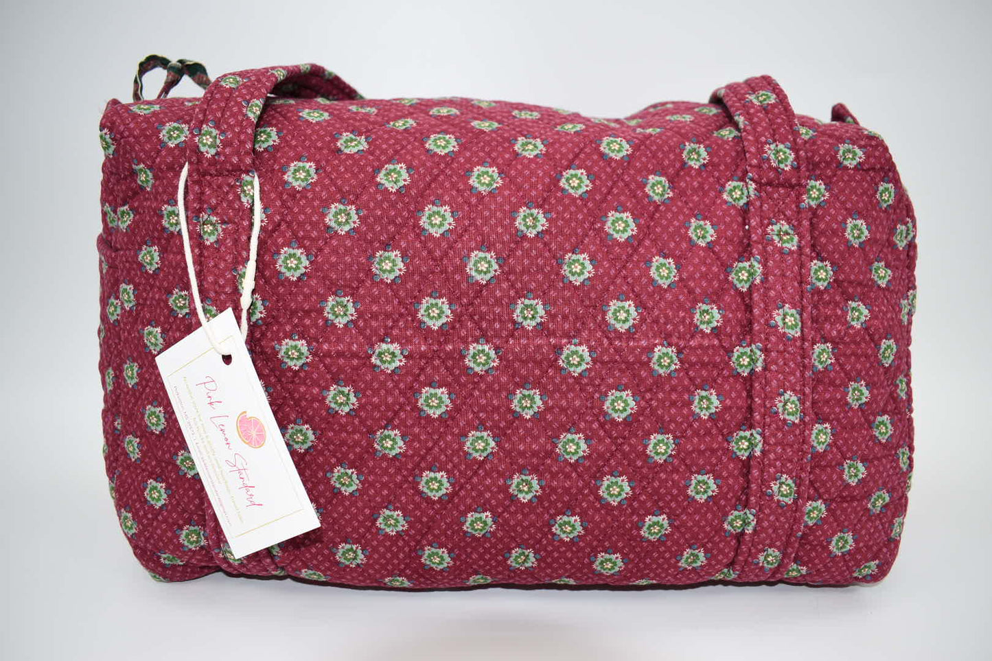 Vintage Vera Bradley Small Duffel Bag in "Plum -1987" Pattern