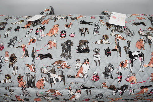 Vera Bradley XL Traveler Duffel Bag in "Dog Show" Pattern