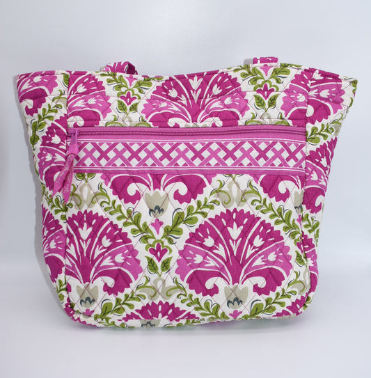 Vera Bradley Cotton Tote Bag in "Julep Tulip" Pattern